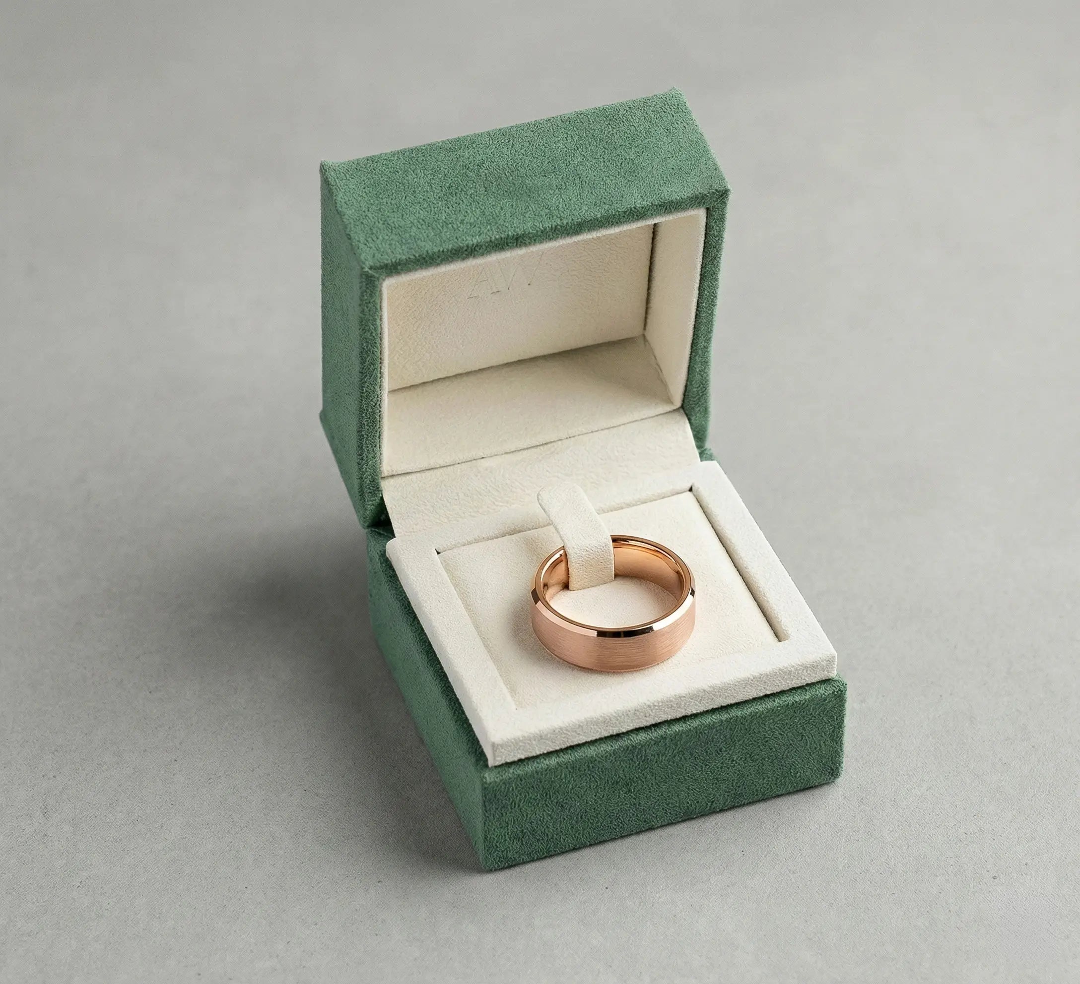 The Meridian Band - Tungsten with Rose Gold Plate